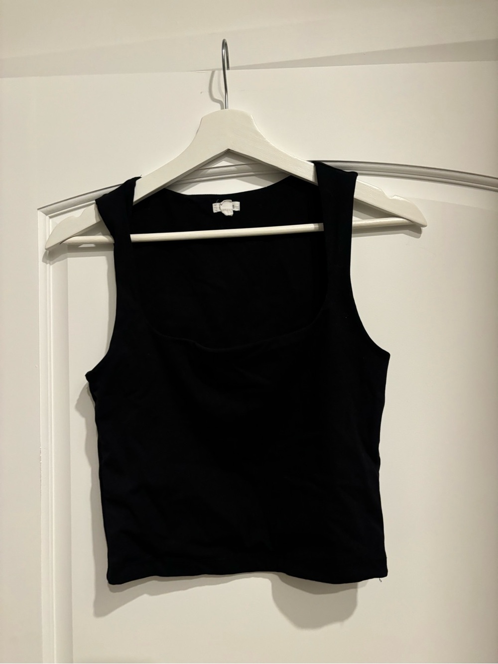 Garage Black Square Neck Tank Top